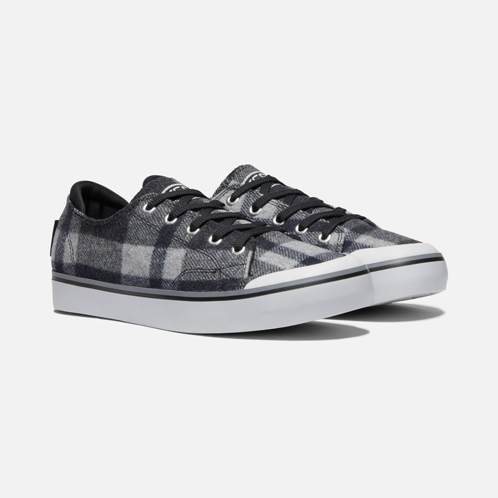 Keen Canvas Schoenen Dames Grijs/Zwart - Elsa Iii Plaid Sneaker - 75084-EOUY